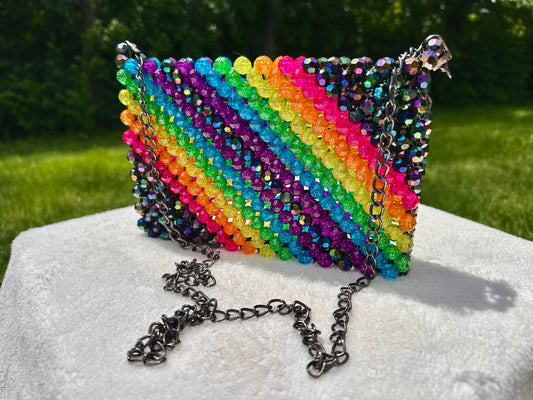 Neon Rainbow Purse