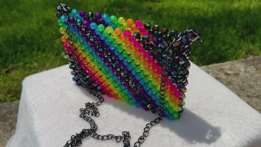 Neon Rainbow Purse